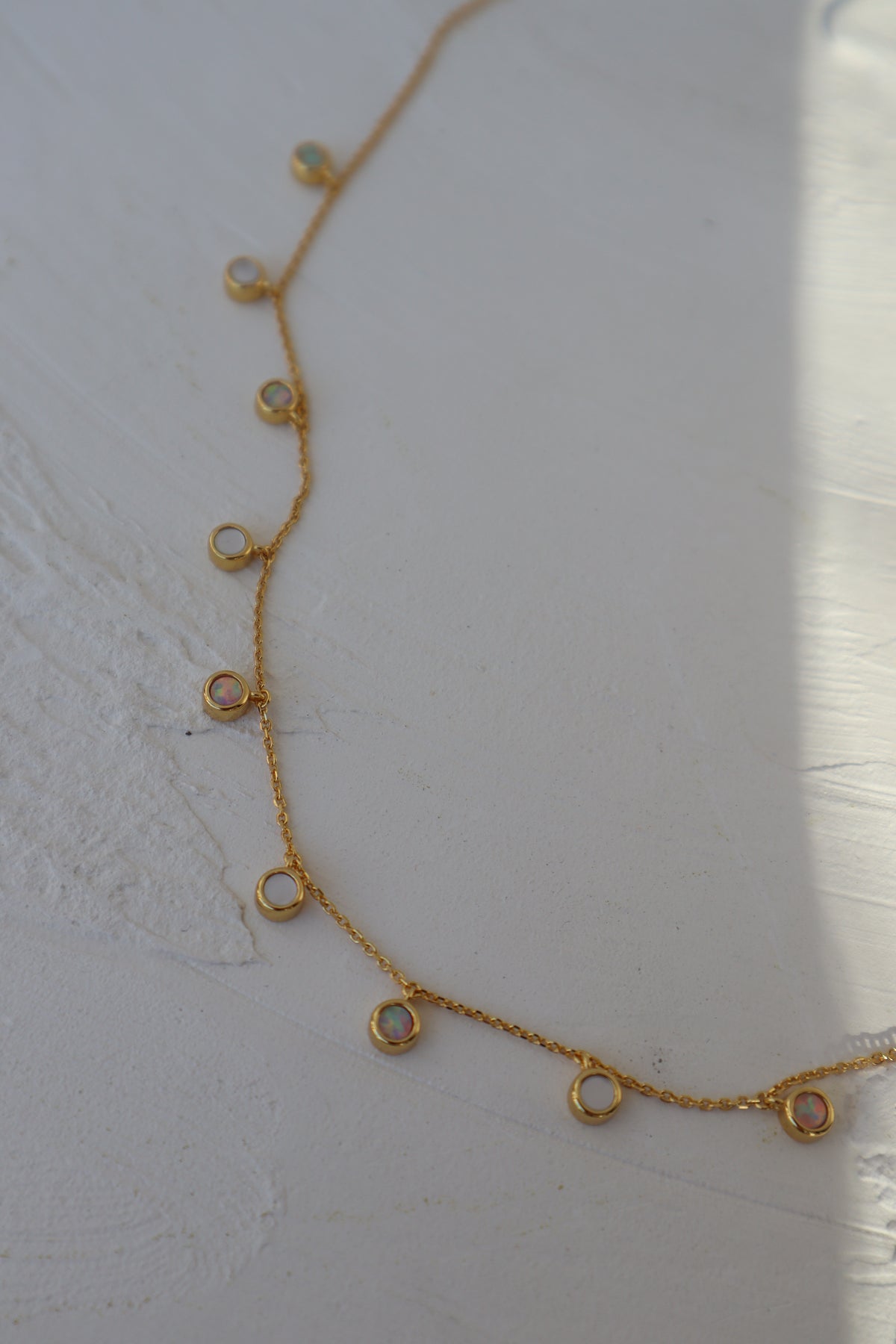 Sierra Opal & Pearl Drop Necklace - Vermeil