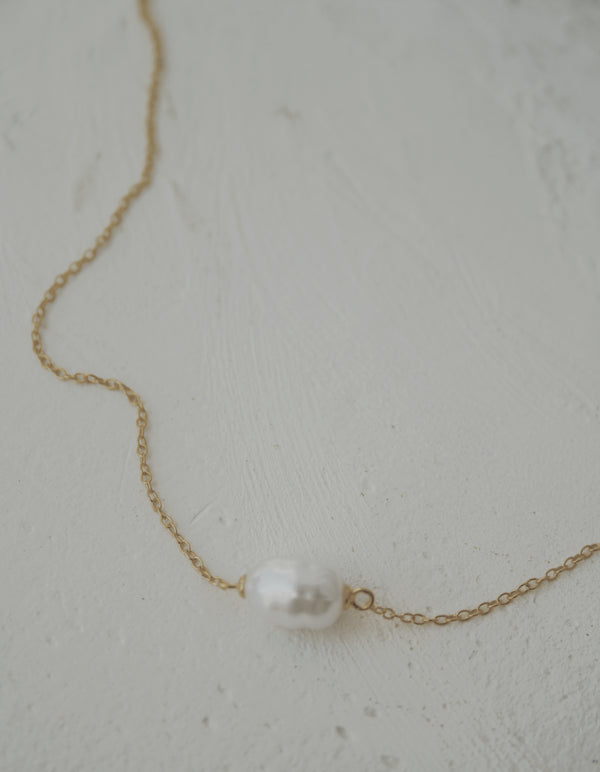 Bazel Pearl Necklace