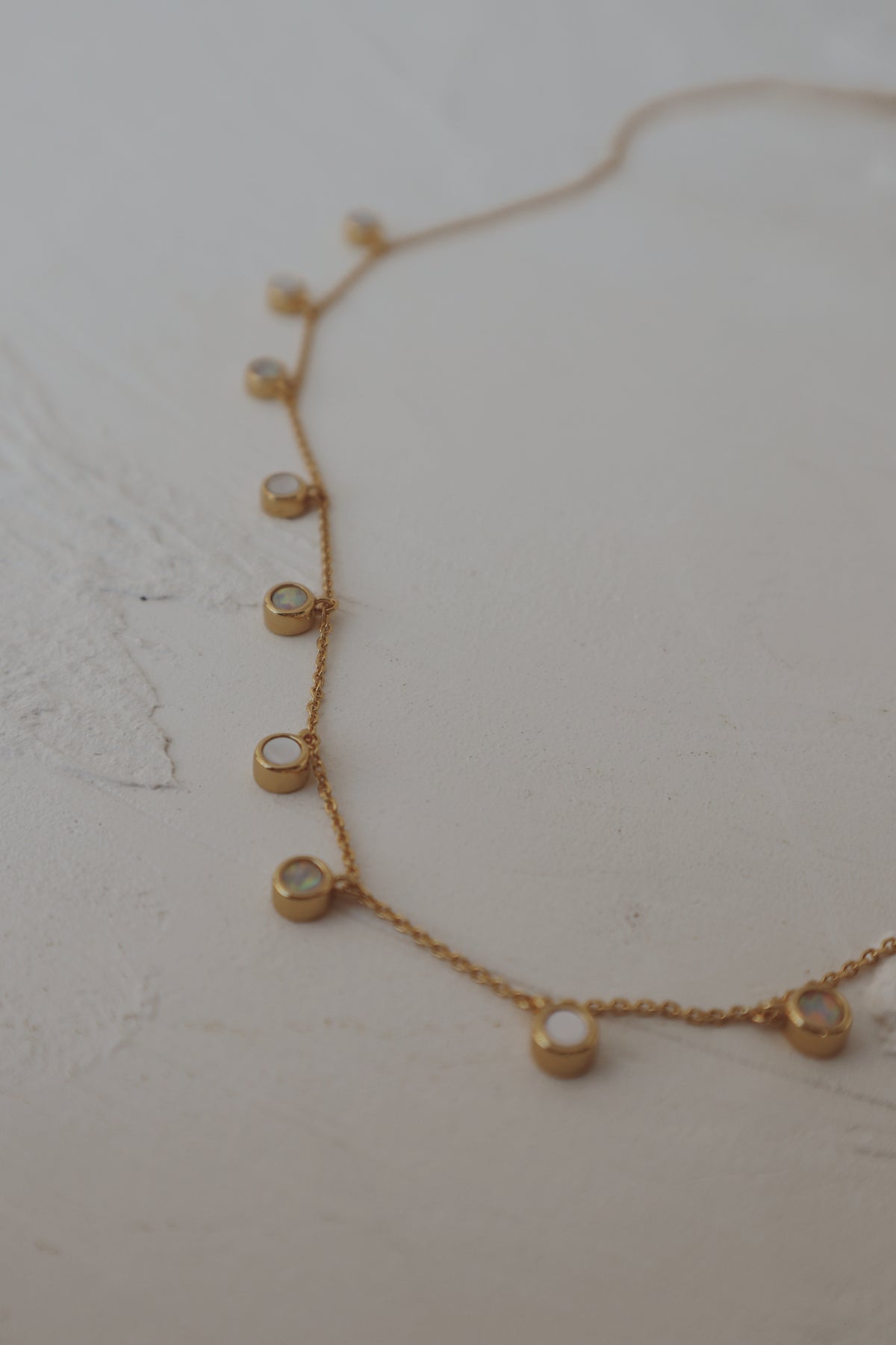 Sierra Opal & Pearl Drop Necklace - Vermeil