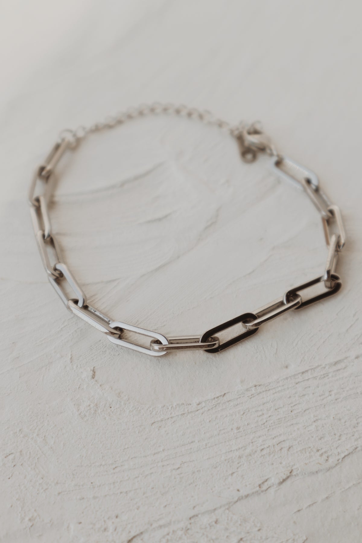 Jasper Paper Clip Chain Bracelet