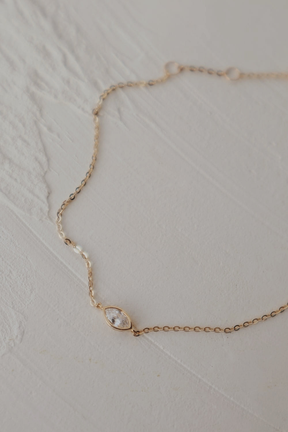 10k Bezel Set Marquise Bracelet