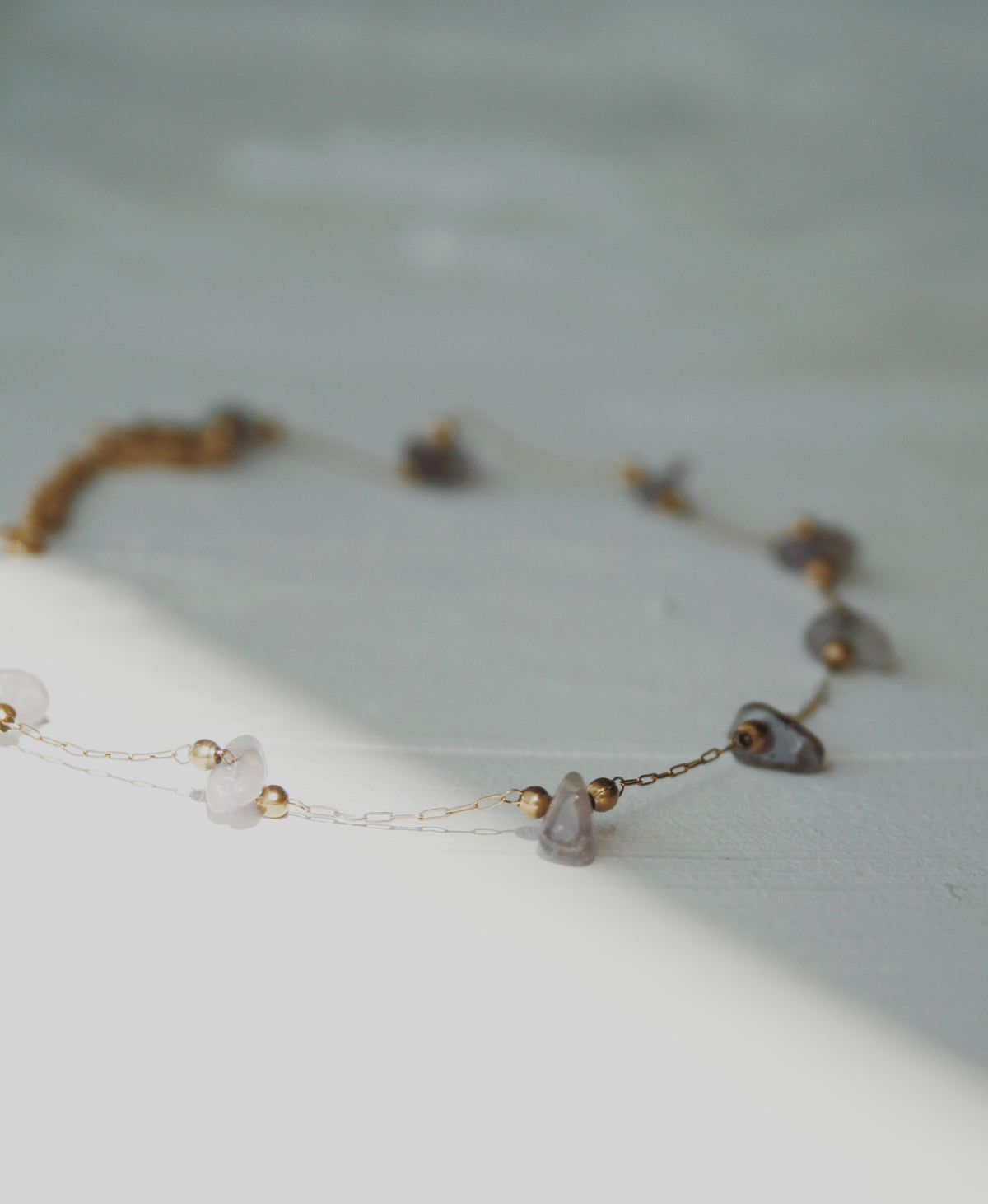 Amethyst Seaglass Anklet
