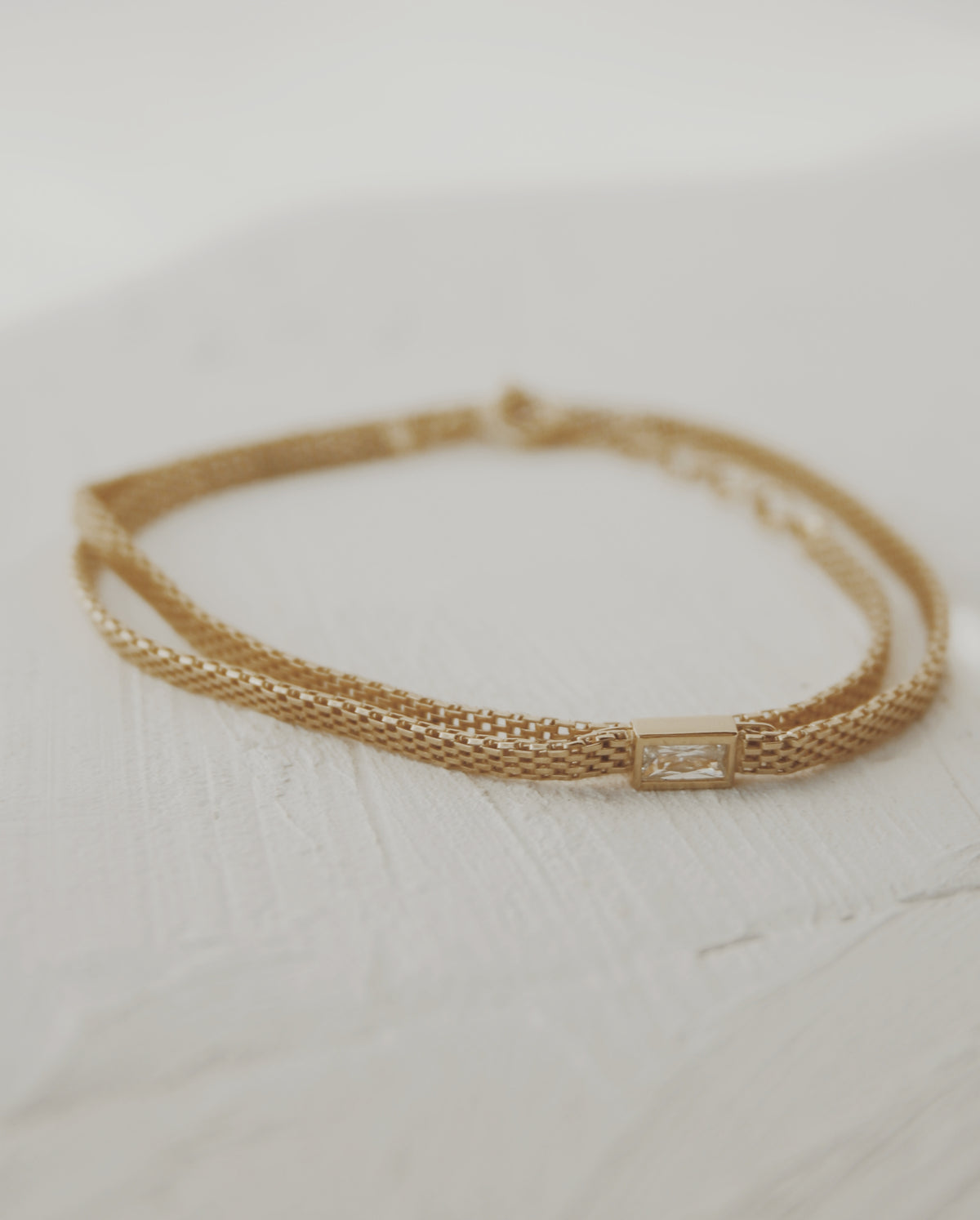 Ara Baguette Wrap Bracelet- Vermeil