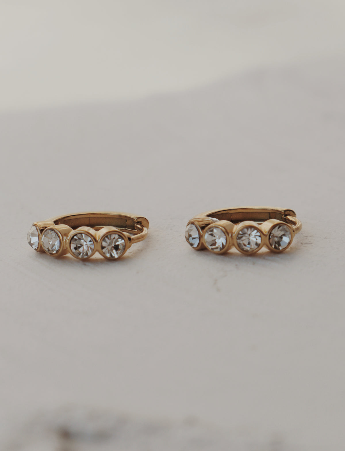 Frosted Huggie Hoop Earrings