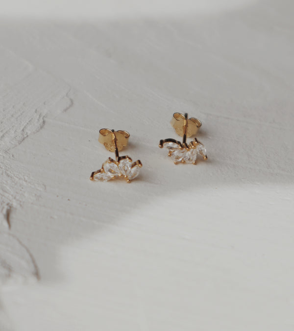Marquise Petal Stud Earrings