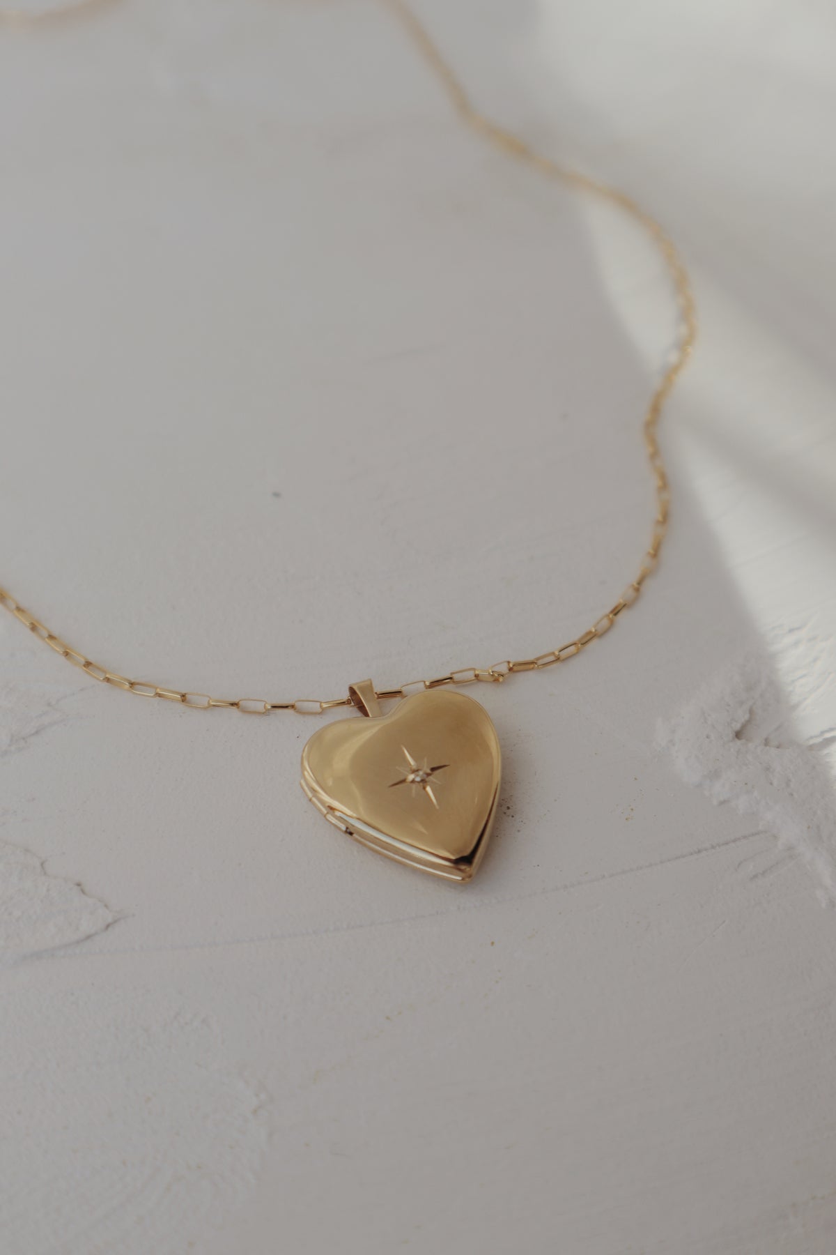 Lyla Heart Locket Necklace - Gold-Filled