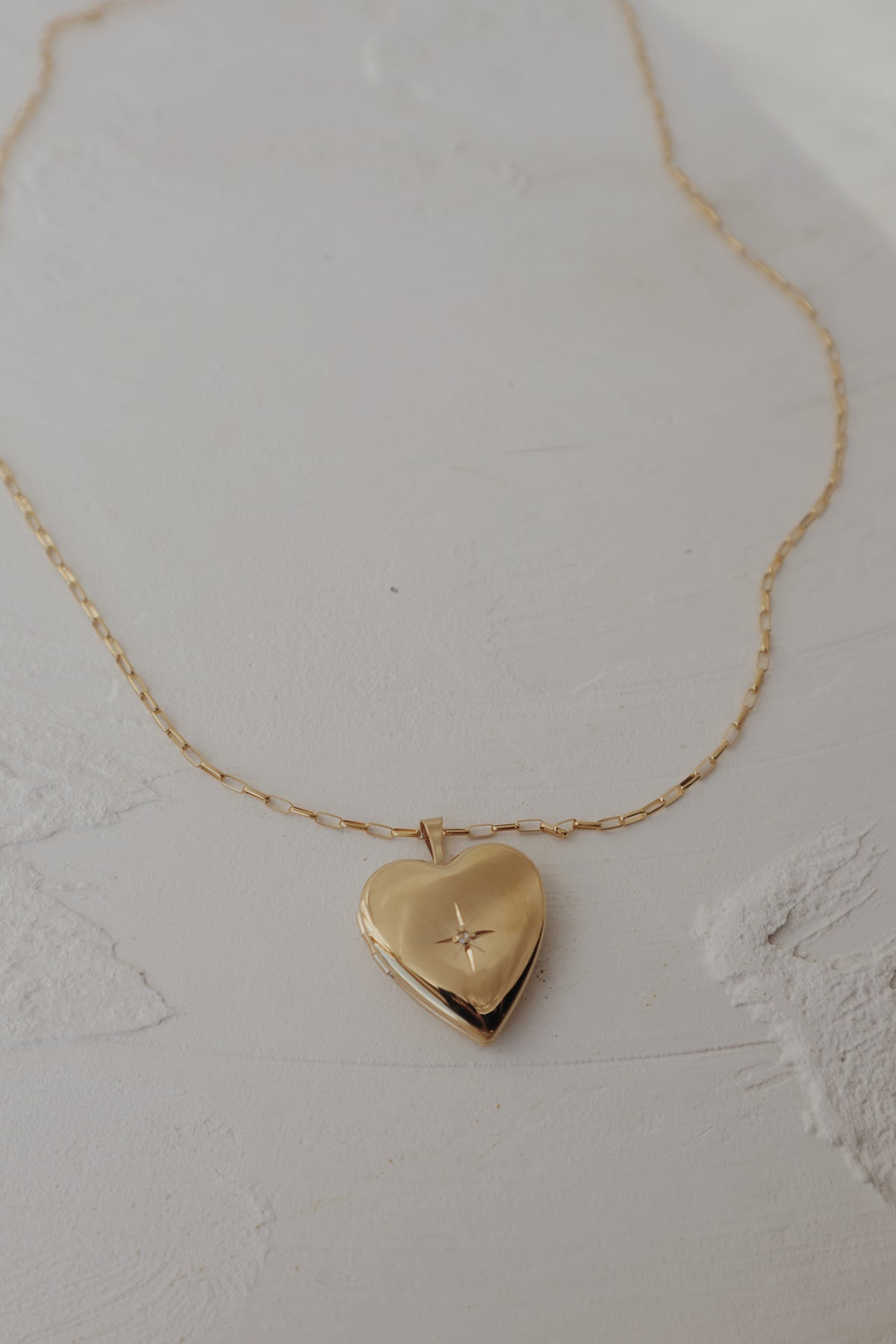 Lyla Heart Locket Necklace - Gold-Filled