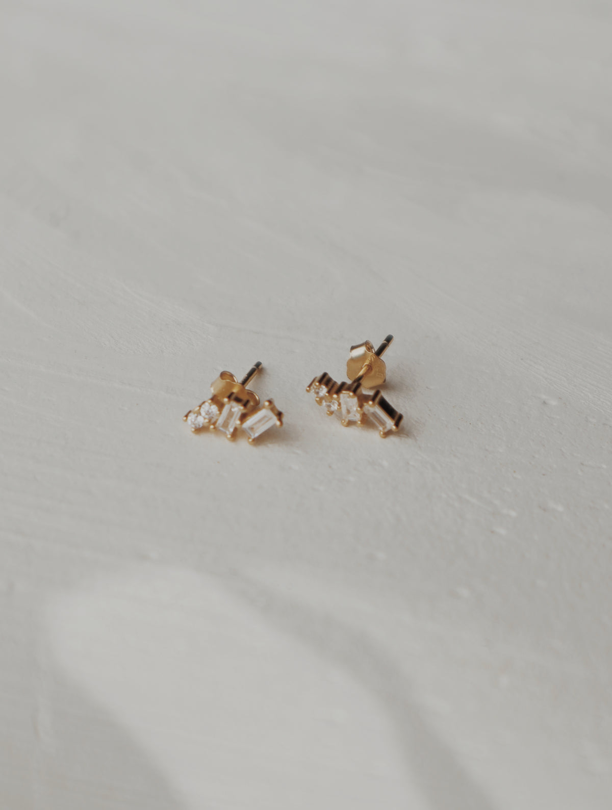 Baguette Cluster Stud Earrings