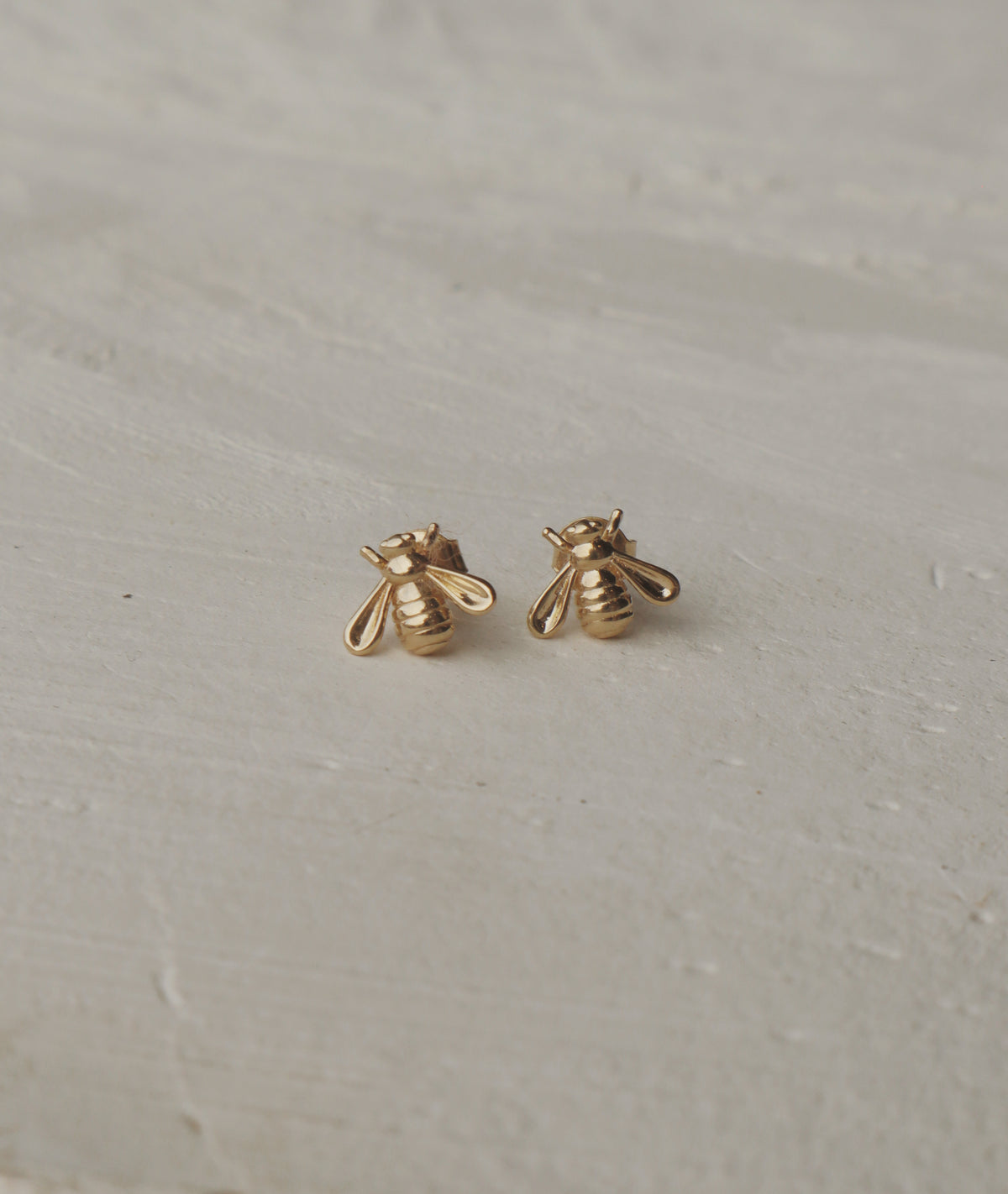 10k Gold Honey Bee Stud Earrings