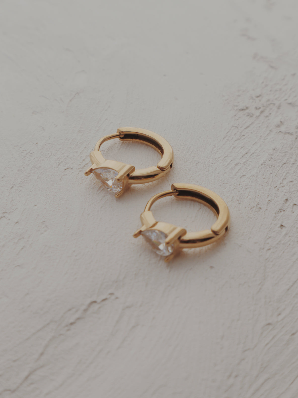 Jessica Pear Huggie Hoops