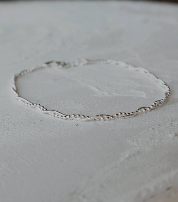 Bead and Snake Anklet