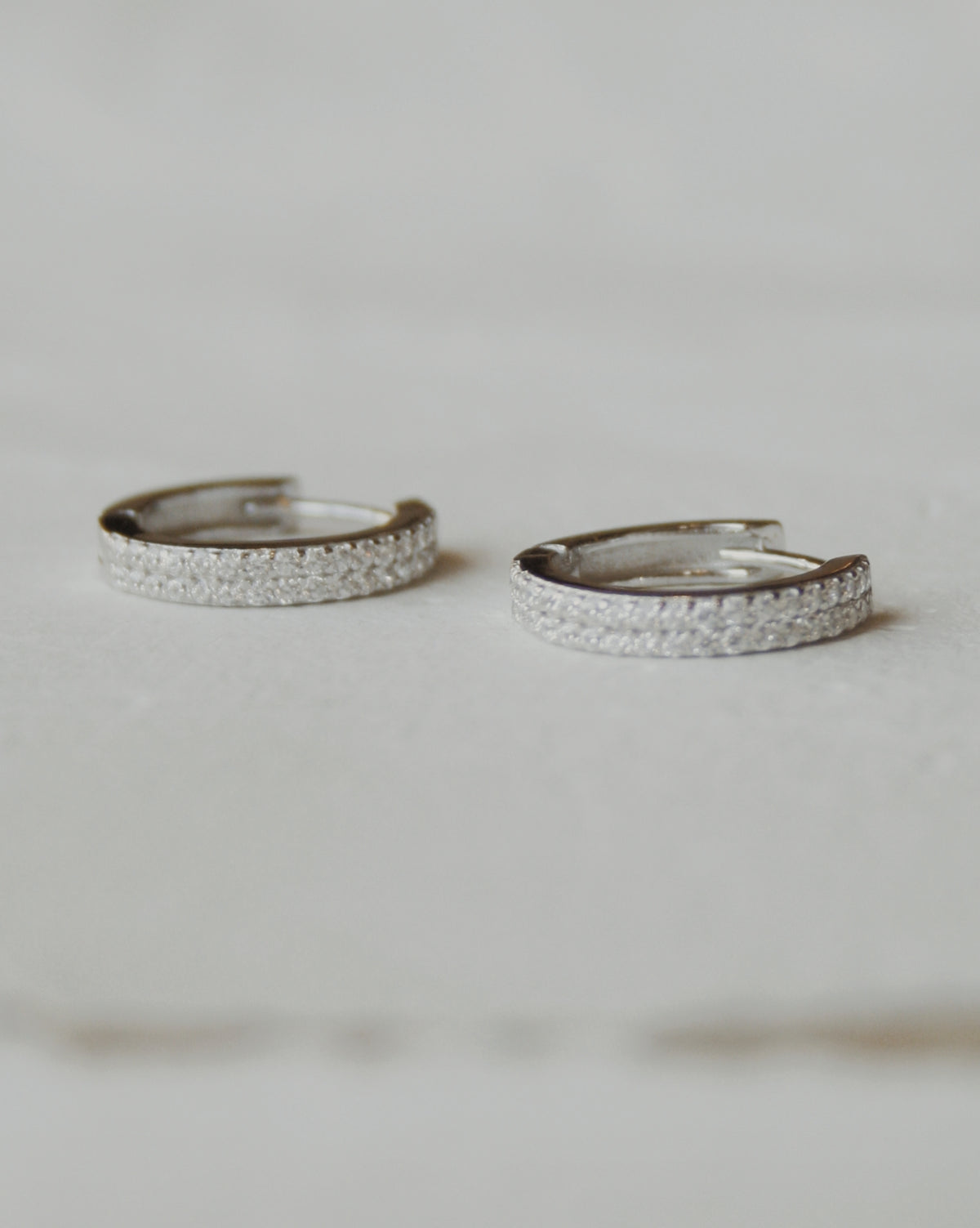 Snow Flurries Huggie Hoop Earrings