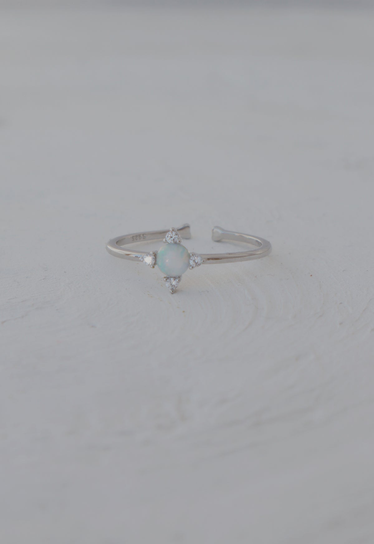Opal Star Adjustable Ring