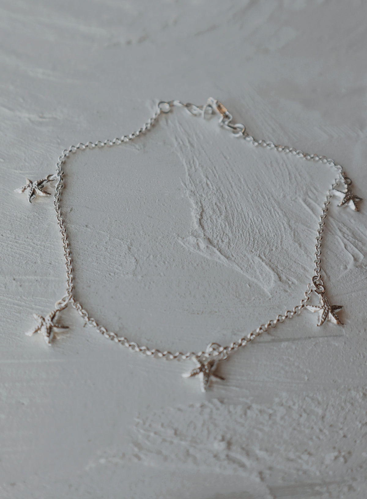 Sterling Silver Starfish Anklet