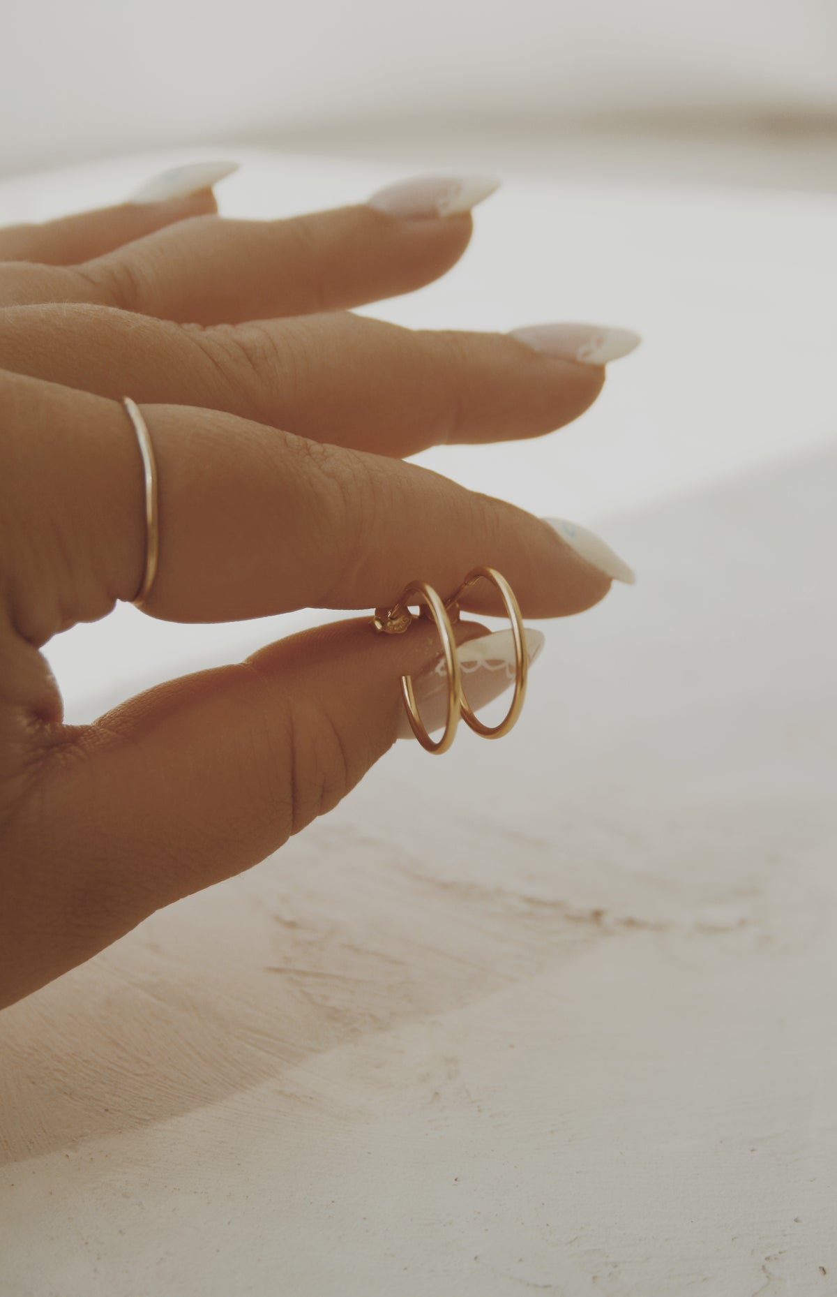 Mariah Half Hoop Stud Earrings