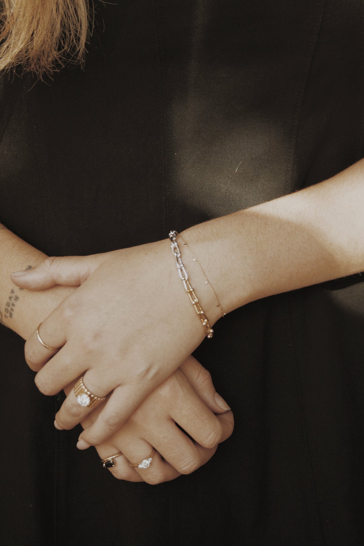 Maddox Mixed Metals Bracelet- Vermeil