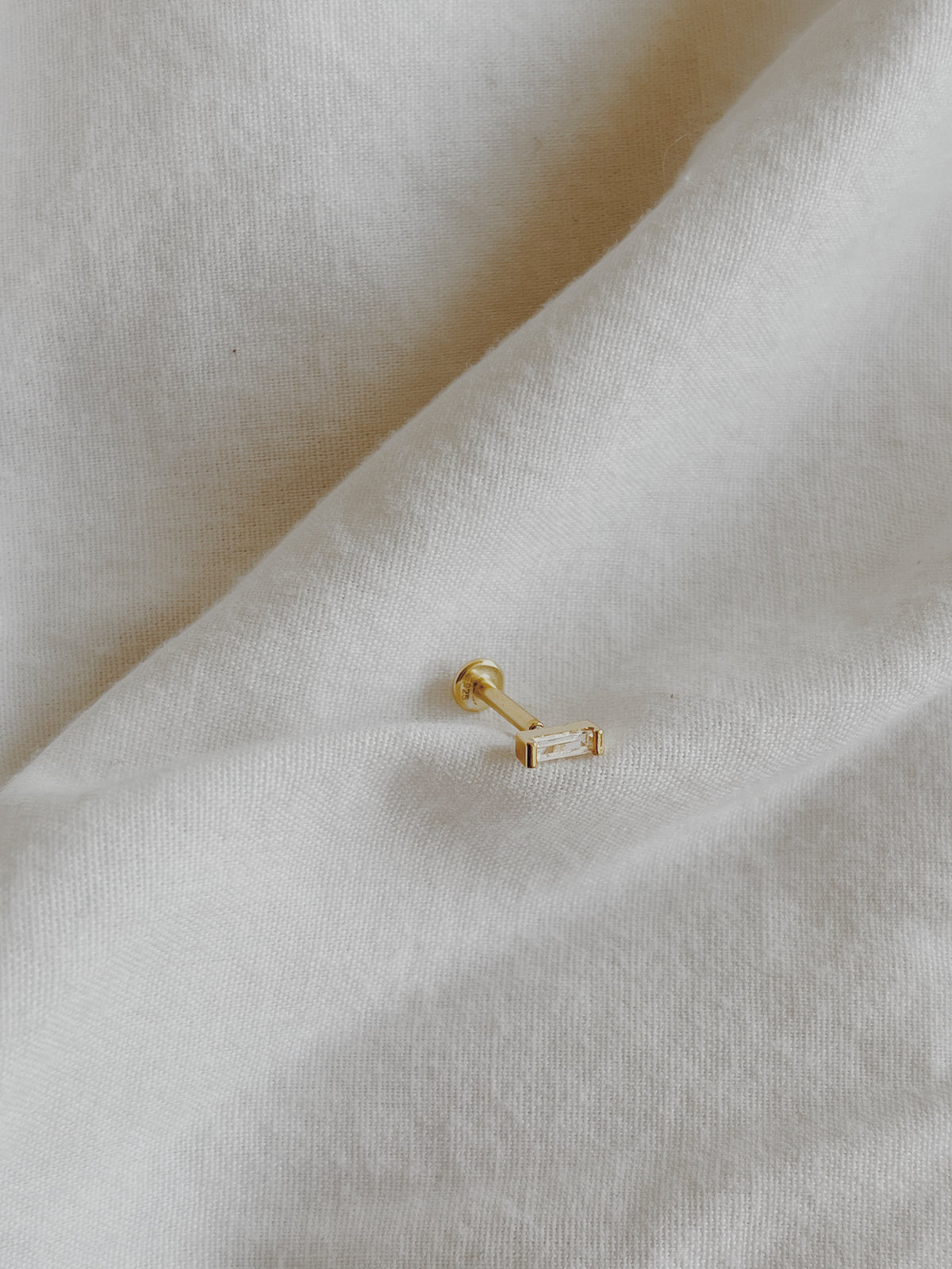 Baguette-Cut Cartilage Earrings