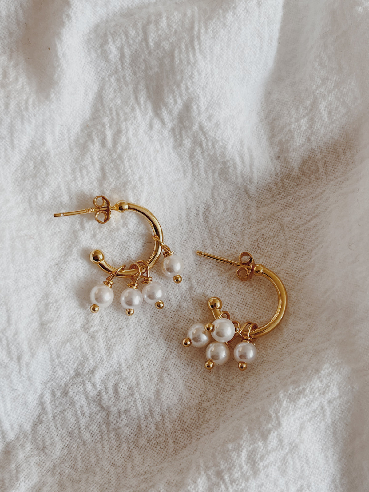 Pearly Hoop Earrings