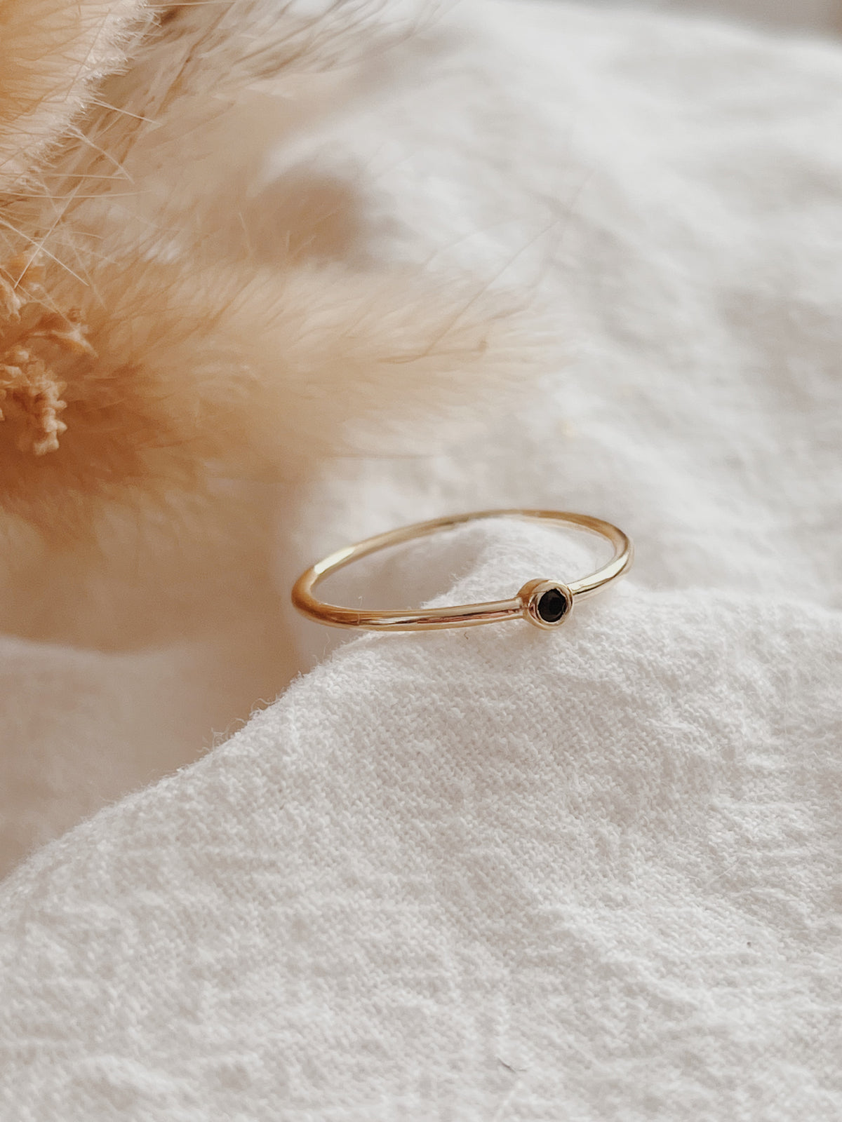 Onyx Dot Ring