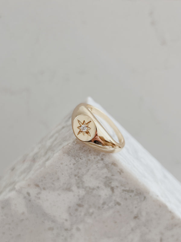 Signet Star Ring