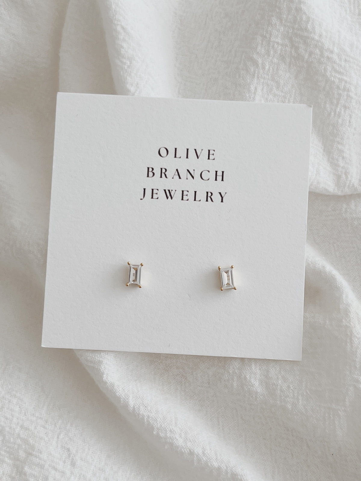 Baguette - Cut Stud Earrings