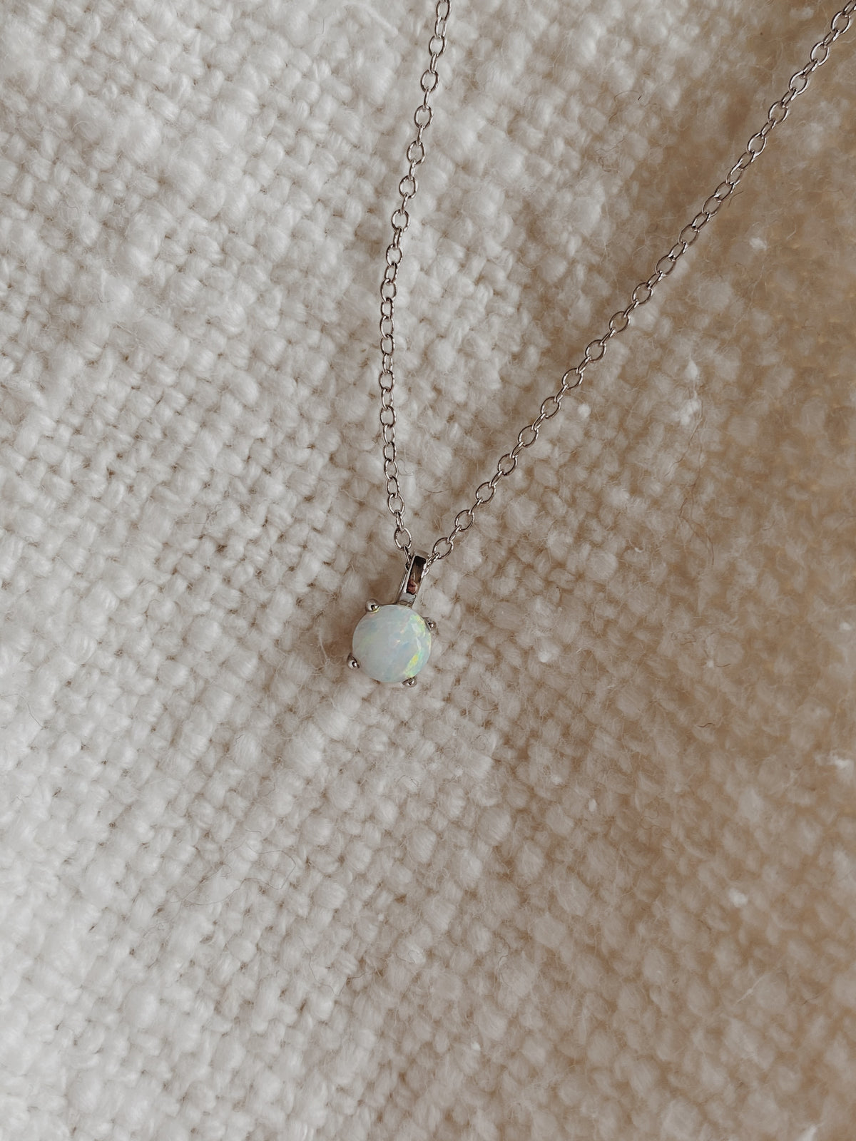 Opal Dot Necklace