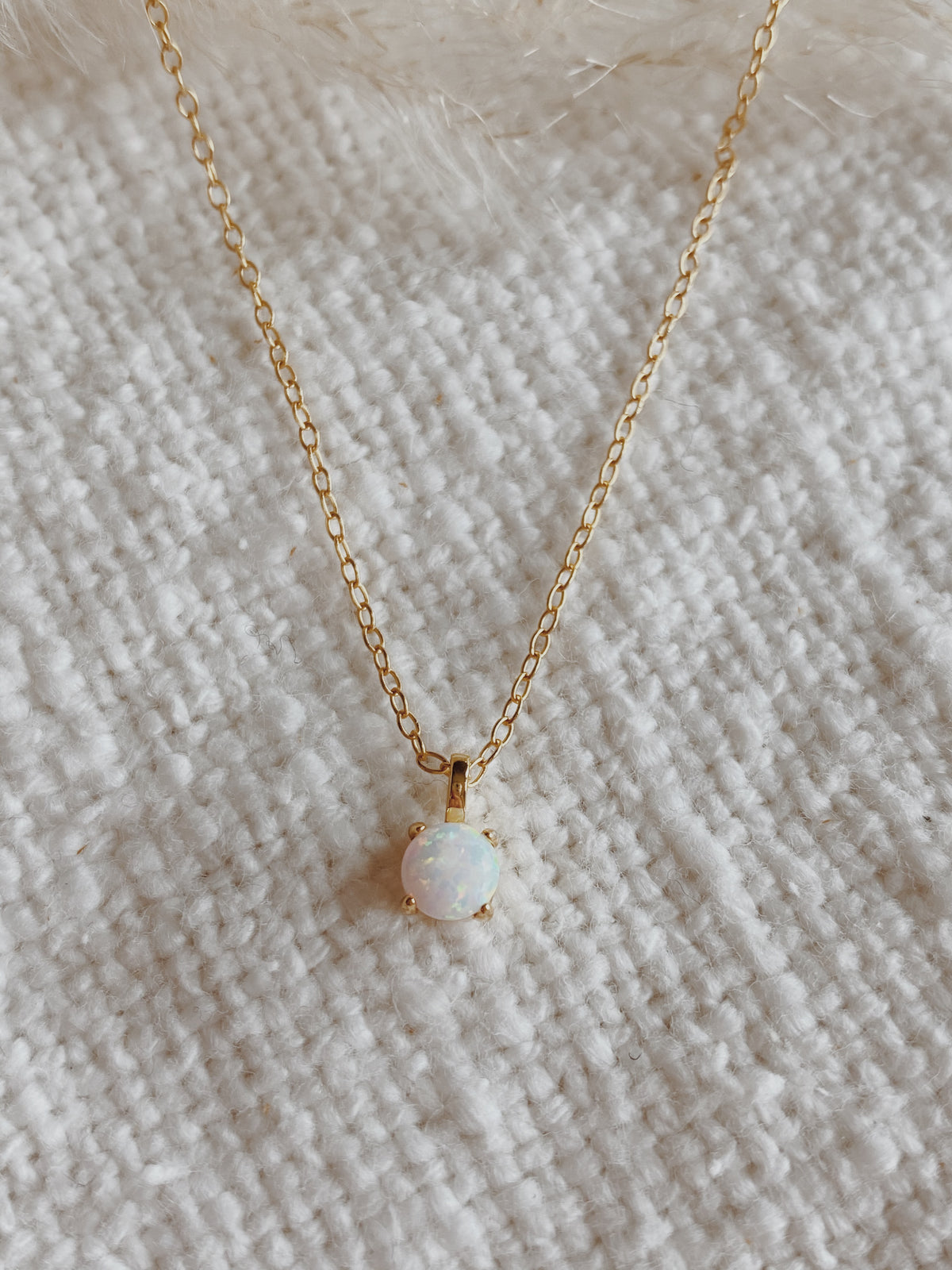 Opal Dot Necklace