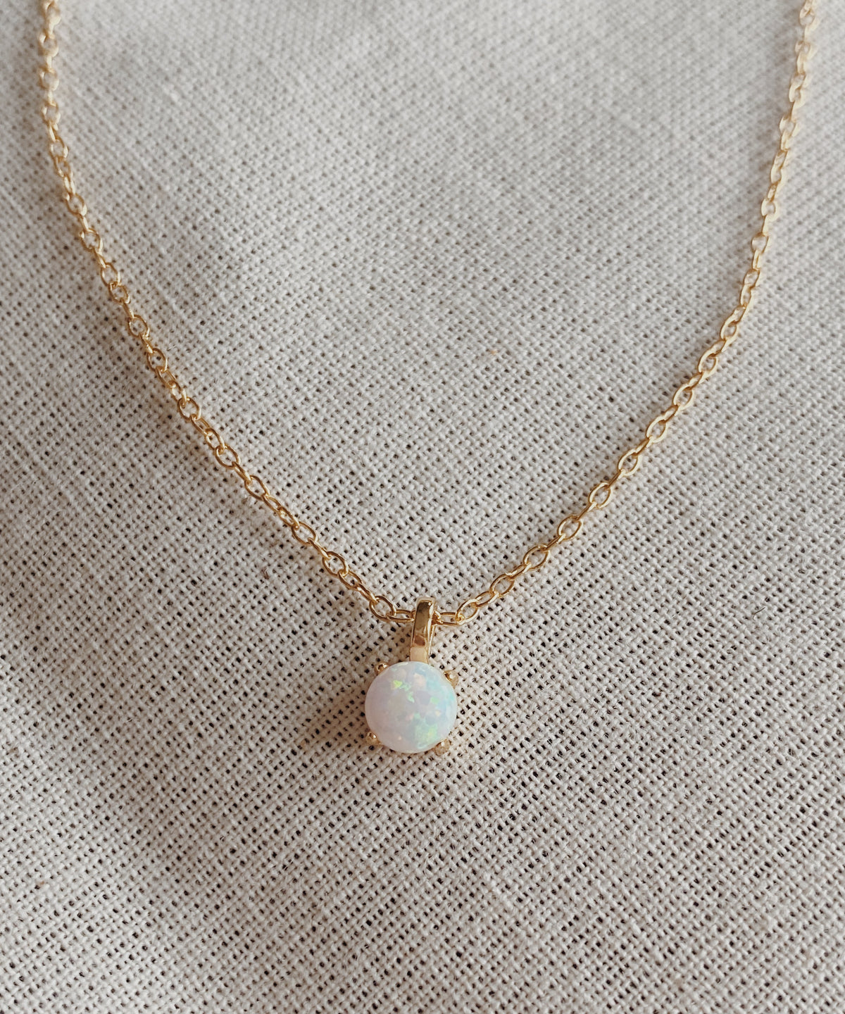 Opal Dot Necklace