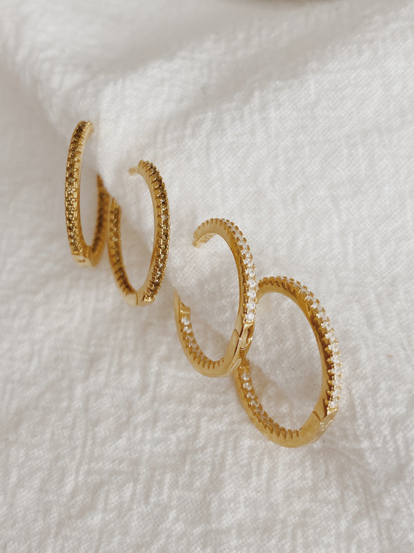 Nyla Hoop Earrings in Clear