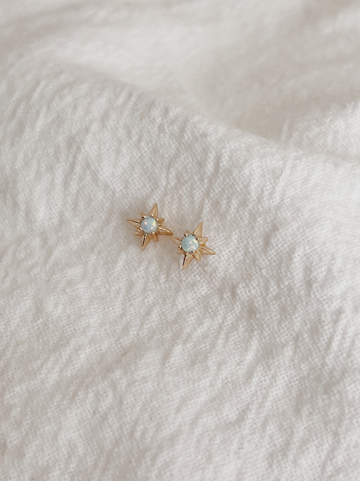 Blue Opal Luna Studs